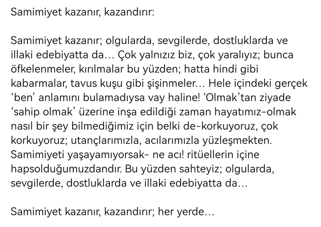 Samimiyet-sizsiniz..