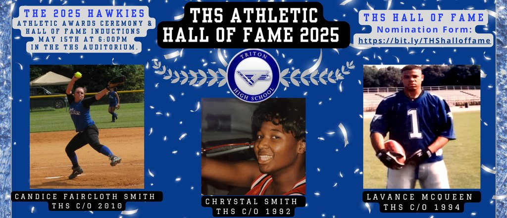 Congratulations to the following Inductees!  We will celebrate them on May 15th at 6:00pm in the THS Auditorium.
We will continue to accept THS Athletic Hall of Fame Nominations throughout the year.  Please use this form: bit.ly/THShalloffame