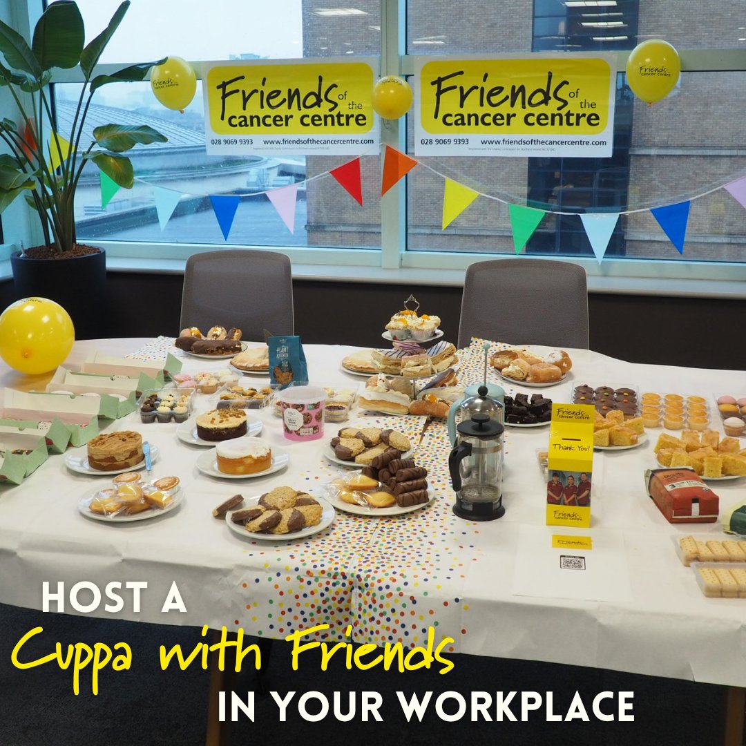 FriendsCCNI's tweet photo. Anyone for tea? Join us to celebrate our 40th anniversary by hosting a Cuppa with Friends at your workplace, to support local cancer patients in Northern Ireland.☕

➡If you would like to host your own, email ciara@friendsofthecancercentre.com for details. https://t.co/sPgnFGgfSH