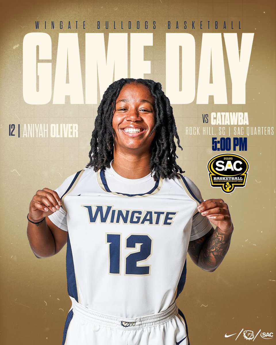 GameDay for <a href="/WingateWBB/">Wingate WBB</a> 🏀!!

🆚 <a href="/CatawbaIndians/">Catawba College Athletics</a> 
📍  Rock Hill, SC
⏰ 5 PM (<a href="/SAC_Athletics/">South Atlantic Conference</a> Quarters)
🎥 tinyurl.com/mwzzfyju
📊 tinyurl.com/4nmp75sn
📰 tinyurl.com/kczzpsj6

#OneDog | #WUWBB