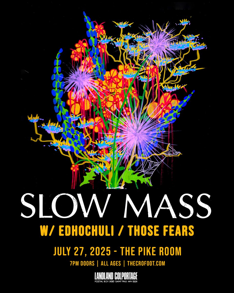 👉 NEW SHOW 👉 Slow Mass w/ Edhochuli / Those Fears

📅 July 27 | The Pike Room
🎫 On sale now | thecrofoot.com