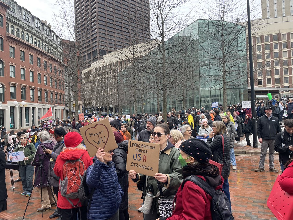 Madison Rogers (@madisonwbz) on Twitter photo Protestors, counter-protestors, and elected officials are rallying outside City Hall as Mayor Wu faces congressional scrutiny over the city’s sanctuary policies. <a href="/wbznewsradio/">WBZ NewsRadio</a> Protestors, counter-protestors, and elected officials are rallying outside City Hall as Mayor Wu faces congressional scrutiny over the city’s sanctuary policies. <a href="/wbznewsradio/">WBZ NewsRadio</a>