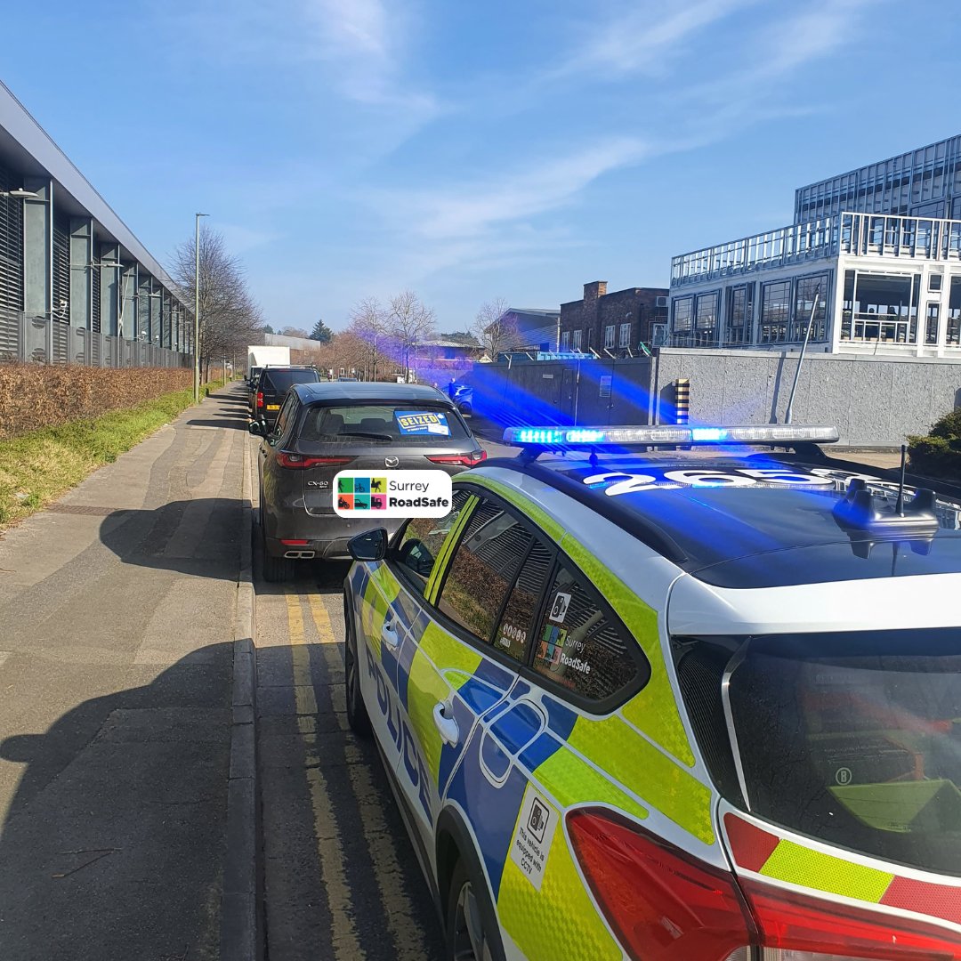 When things couldn't get any worse, this driver was stopped AGAIN by the same #SPCasualtyReduction officer in Camberley. Driver still had no licence, no insurance &amp; tested positive for a third time for cannabis on a #DrugWipe. Vehicle seized &amp; driver off to custody again. #Fatal5