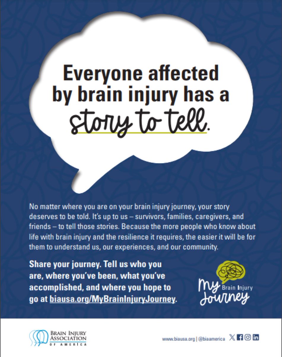 Stopfallsohio's tweet photo. Everyone affected by brain injury has a story to tell &amp; your story deserves to be told.March is Brain Injury Awareness Month, we’re highlighting stories about the unique journeys of the brain injury community at https://t.co/WccGg8K4IW #MyBrainInjuryJourney #BrainInjuryAwareness https://t.co/LKv5f24yS5