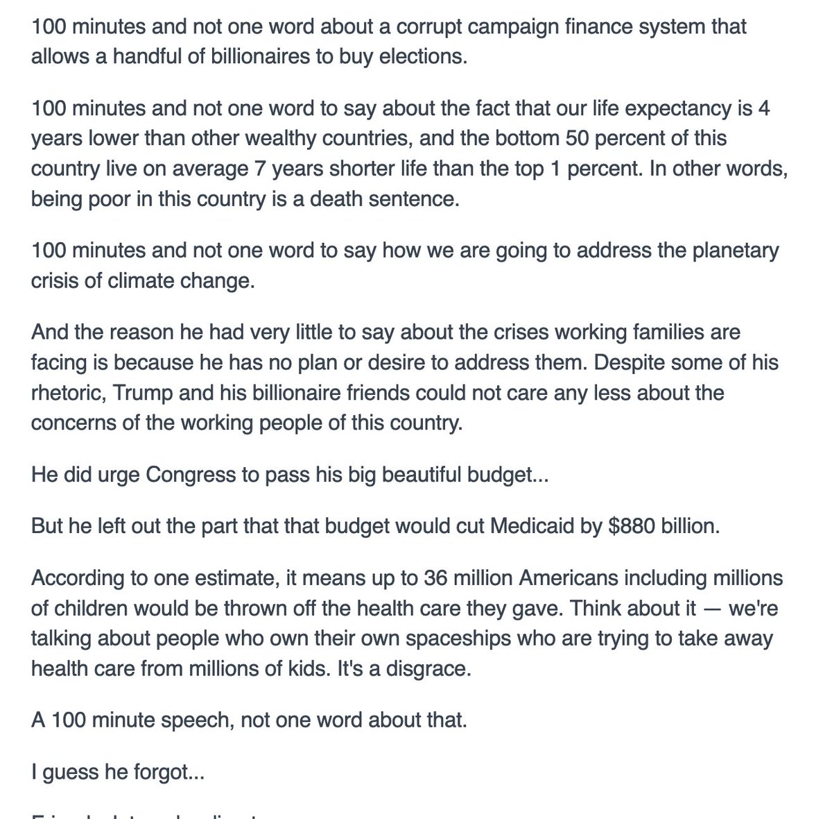 JWKeady's tweet image. If Dems want to know what to do, what their messaging needs to be, what actions to take - all they need to do is read @BernieSanders&apos; email blast this morning. But they cannot humble themselves to admit Bernie is right. They will fight him/us harder than they fight the GOP.