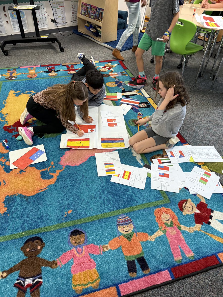 Our 3rd grade global learners explored fractions through international flags—incorporating math talks, technology &amp; team creativity! They designed anchor charts for their introduction to fractions, featuring vocabulary &amp; real-world scenarios. Keep SOARing! <a href="/WCPSS/">Wake County Public School System</a> <a href="/WesternWCPSS/">Western Area</a>