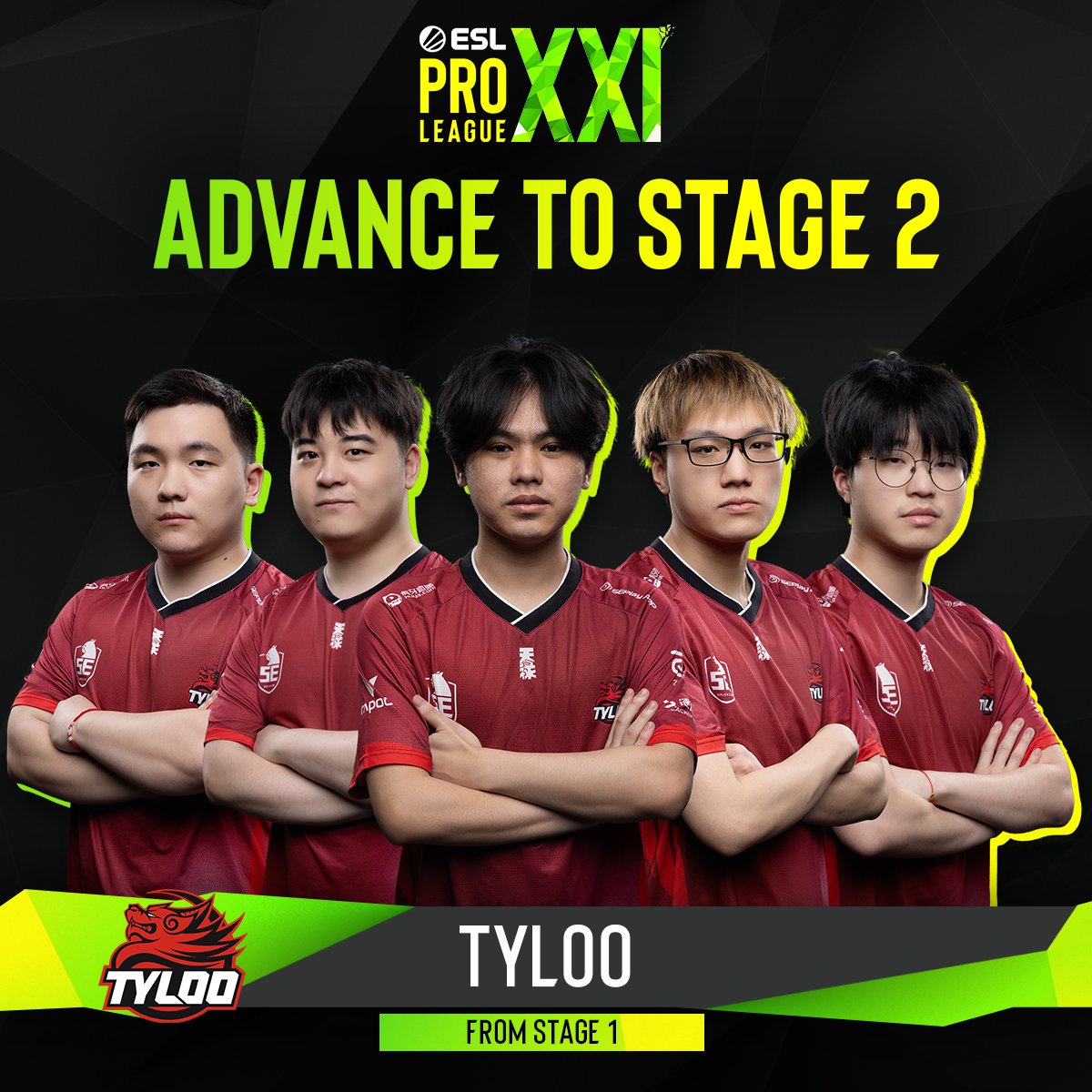 ESLCS's tweet image. They took the long route but they&apos;ve made it! 🥳

Welcome to Stage 2 @tyloogaming 🇨🇳🇨🇳
