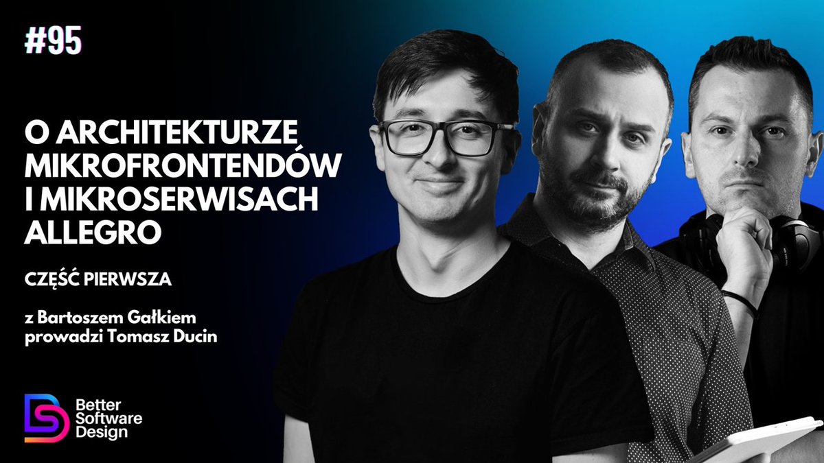allegro.tech (@allegrotech) on Twitter photo Take a look under the hood of #Allegro with Bartosz Gałek (Principal Software Engineer at #AllegroTech) in conversation with <a href="/tomasz_ducin/">Tomasz Ducin</a> from Better Software Design podcast ➡️ bettersoftwaredesign.pl/podcast/o-arch…
#goodtobehere Take a look under the hood of #Allegro with Bartosz Gałek (Principal Software Engineer at #AllegroTech) in conversation with <a href="/tomasz_ducin/">Tomasz Ducin</a> from Better Software Design podcast ➡️ bettersoftwaredesign.pl/podcast/o-arch…
#goodtobehere