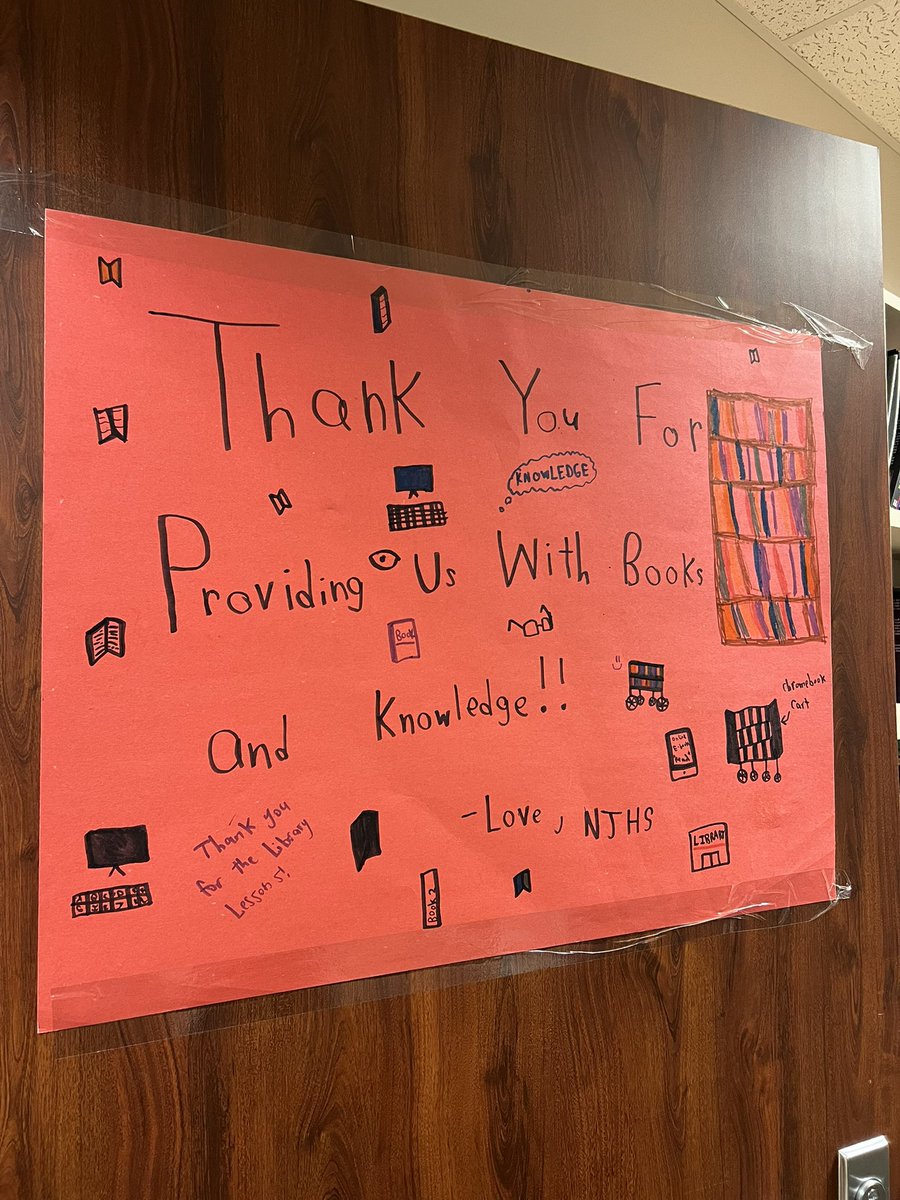Elizabeth Herndon (@librarianerh) on Twitter photo Awww love the appreciation from NJHS! So nice 😊! <a href="/BeckJHLibrary/">Beck JH Library</a> <a href="/BeckJuniorHigh/">Beck Junior High</a> <a href="/katy_libraries/">Katy ISD Libraries</a> #katylibraries #connectatbeck Awww love the appreciation from NJHS! So nice 😊! <a href="/BeckJHLibrary/">Beck JH Library</a> <a href="/BeckJuniorHigh/">Beck Junior High</a> <a href="/katy_libraries/">Katy ISD Libraries</a> #katylibraries #connectatbeck
