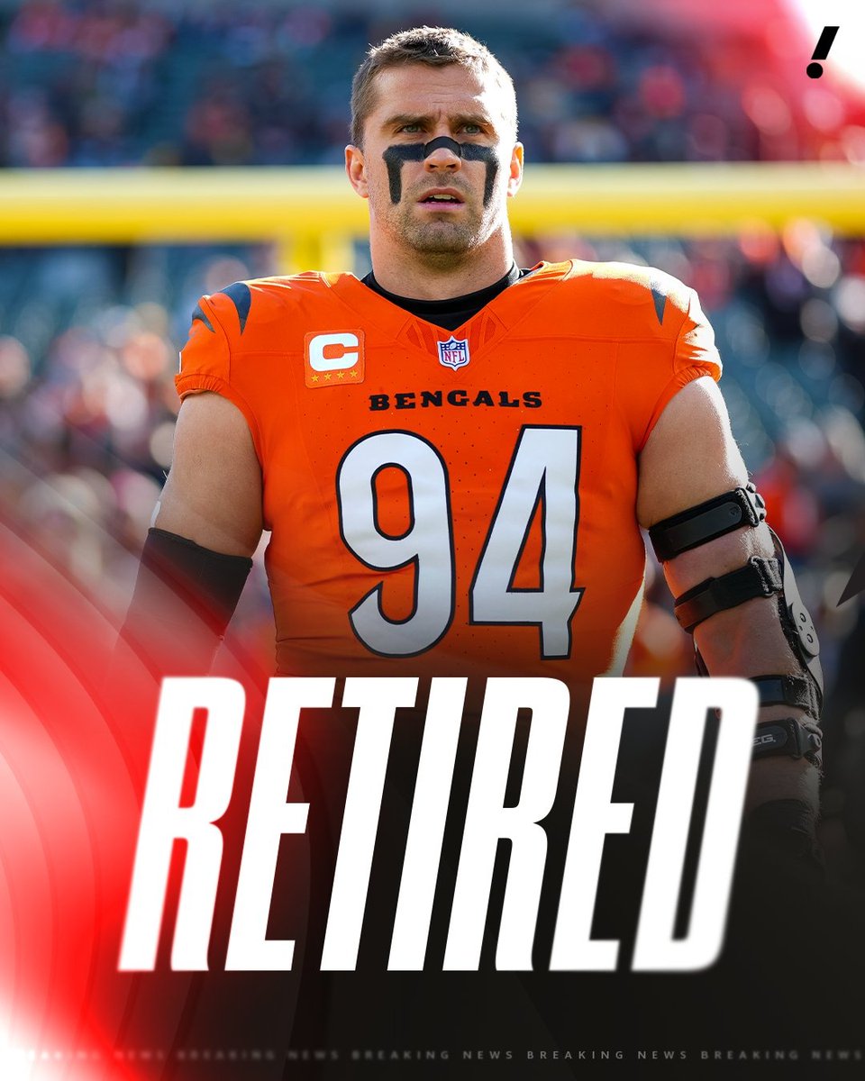 Sam Hubbard, the Cincinnati Kid, is retiring after 7 seasons with the Bengals. 🐅