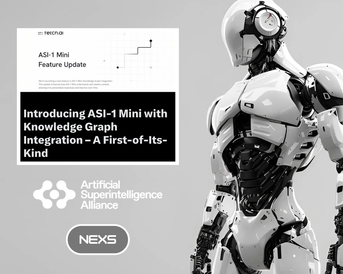 neXs_ai's tweet photo. ▪️ $FET ▪️

BREAKING 🚨

𝗔𝗦𝗜-𝟭 𝗠𝗜𝗡𝗜 just received a major upgrade with Knowledge Graph integration

• Better context awareness
• Personalized, evolving responses
• Smarter insights for industry-specific needs

AI that remembers and adapts ➝ https://t.co/riblKXAGpI https://t.co/HrwjJa2lxU
