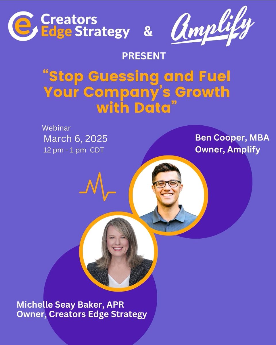Do you want to make better decisions to achieve your growth goals faster? If so, you're invited to join me and my colleague Ben Cooper, MBA for this free webinar on March 6 at noon. webinars.michelleseaybaker.com/home