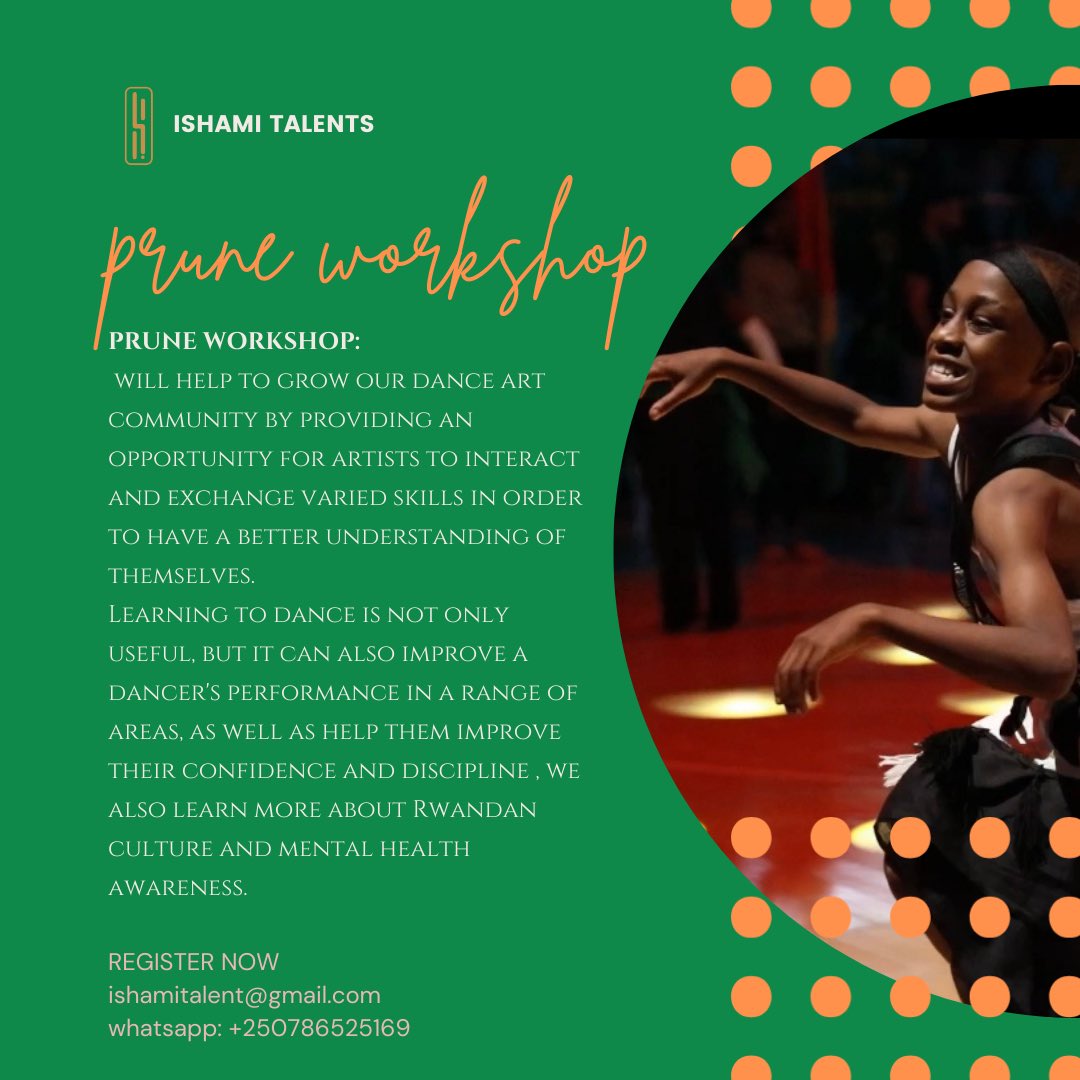 ishami_talents's tweet photo. PRUNE WORKSHOP: Did you know you can become a good entrepreneur using your talents?

DANCERS Join us to build your confident and value in dance.

IT‘S FREE ‼️

#pruneworkshop2025 #dancecomunity #ishamitalents2025 https://t.co/XJUoEAe1DO