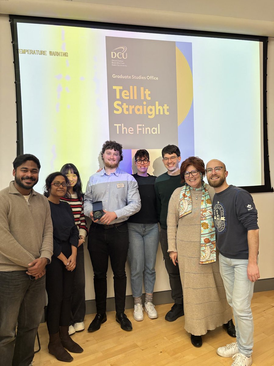 Silvia Giordani (@giordanisilvia) on Twitter photo Congratulations <a href="/HughMohan3/">Hugh Mohan</a> on winning the runner up at the <a href="/DCU/">Dublin City University</a> <a href="/DCUGradStudies/">DCU Graduate Studies Office 🎓</a> #TellitStraight competition this afternoon! Also it was great to see the whole Giordani group in support! 🥳🎊🎉 Proud PhD advisor day! ☺️#WeAreDCU Congratulations <a href="/HughMohan3/">Hugh Mohan</a> on winning the runner up at the <a href="/DCU/">Dublin City University</a> <a href="/DCUGradStudies/">DCU Graduate Studies Office 🎓</a> #TellitStraight competition this afternoon! Also it was great to see the whole Giordani group in support! 🥳🎊🎉 Proud PhD advisor day! ☺️#WeAreDCU