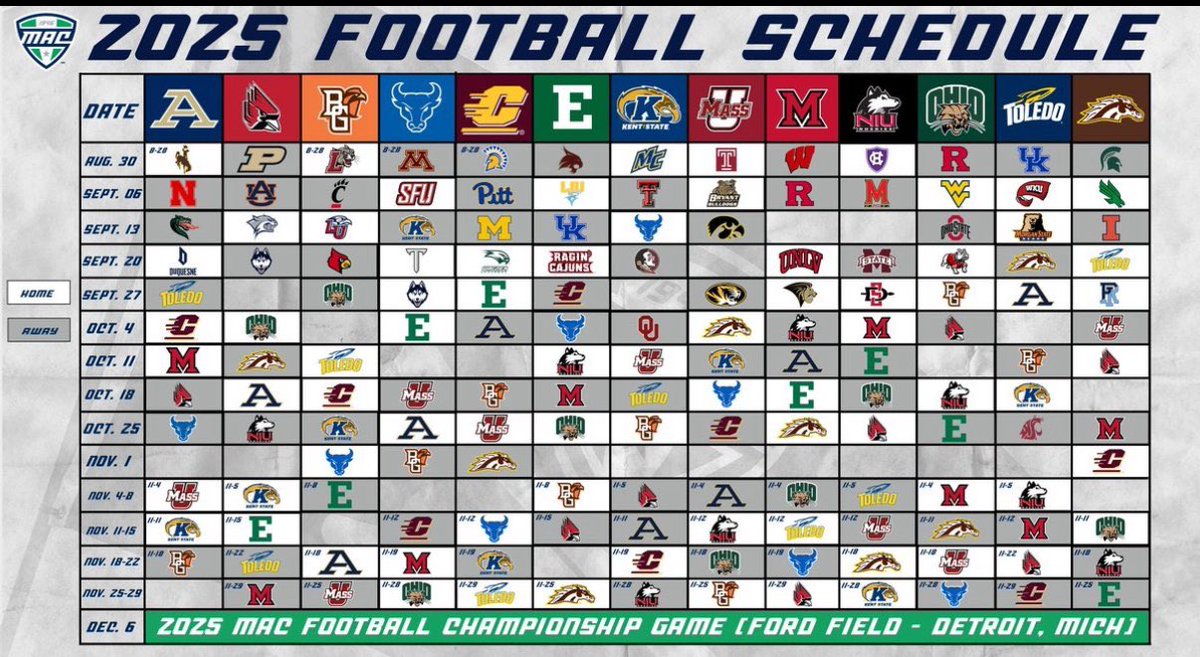 MACBarstool's tweet image. MAC schedule dropped! What game are you most excited for?!?!