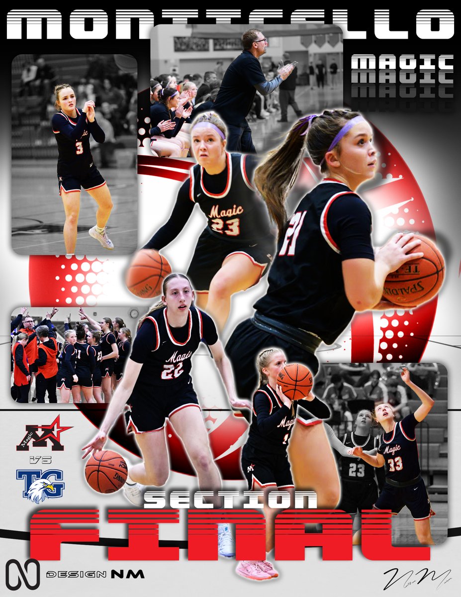 Monticello Magic (@monticellomagic) on Twitter photo One day away!
Section 5AAA Final vs. Totino-Grace.
Thursday @ STMA High School @ 7:00 p.m.
A big crowd is expected. Please arrive early to secure your seats!
Theme: Blackout
Go Magic!
#MontiMagic
Graphic by <a href="/nathanmayer02/">Nathan Mayer</a> One day away!
Section 5AAA Final vs. Totino-Grace.
Thursday @ STMA High School @ 7:00 p.m.
A big crowd is expected. Please arrive early to secure your seats!
Theme: Blackout
Go Magic!
#MontiMagic
Graphic by <a href="/nathanmayer02/">Nathan Mayer</a>