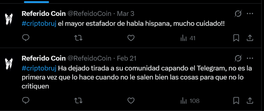 Cryptobruj's tweet photo. Sabéis que es gracioso?

Gente como @RefeidoCoin . Que va llamándome estafador por redes sociales pero luego contacta a mi novia para que lo meta en los grupos gratis donde comparto señales y ayudo a la comunidad JAJAJA

Hijo, cuando te pillamos no nos bloquees, al menos se consecuente con tus actos!

Si tan malo y tan estafador soy (que ya me dirás cómo, cuando todo lo que ofrezco es gratis), al menos no vengas a querer entrar cuando 24h antes me estabas llamando "El mayor estafador de habla hispana"

Escoria. Que además vas huyendo con el rabo entre las piernas cuando te pillamos jajaja
