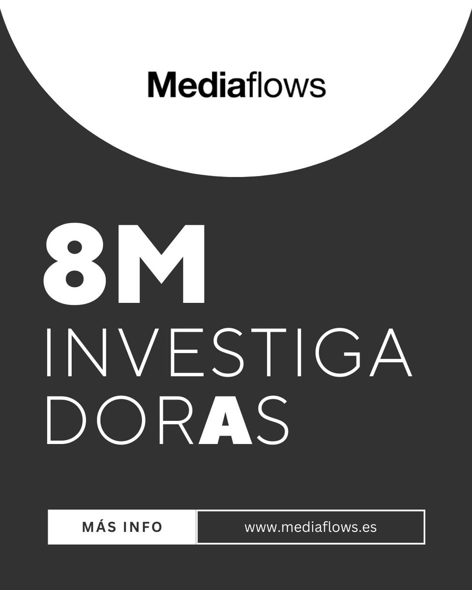 Históricamente no hemos sido reconocidas como merecemos, pero el avance en conocimiento científico no sería igual sin nosotras.
Las investigadoras #MediaFlows somos prueba de ello, como también lo sois en más equipos.
Sigamos trabajando por un ámbito académico igualitario 🟣✊#8M
