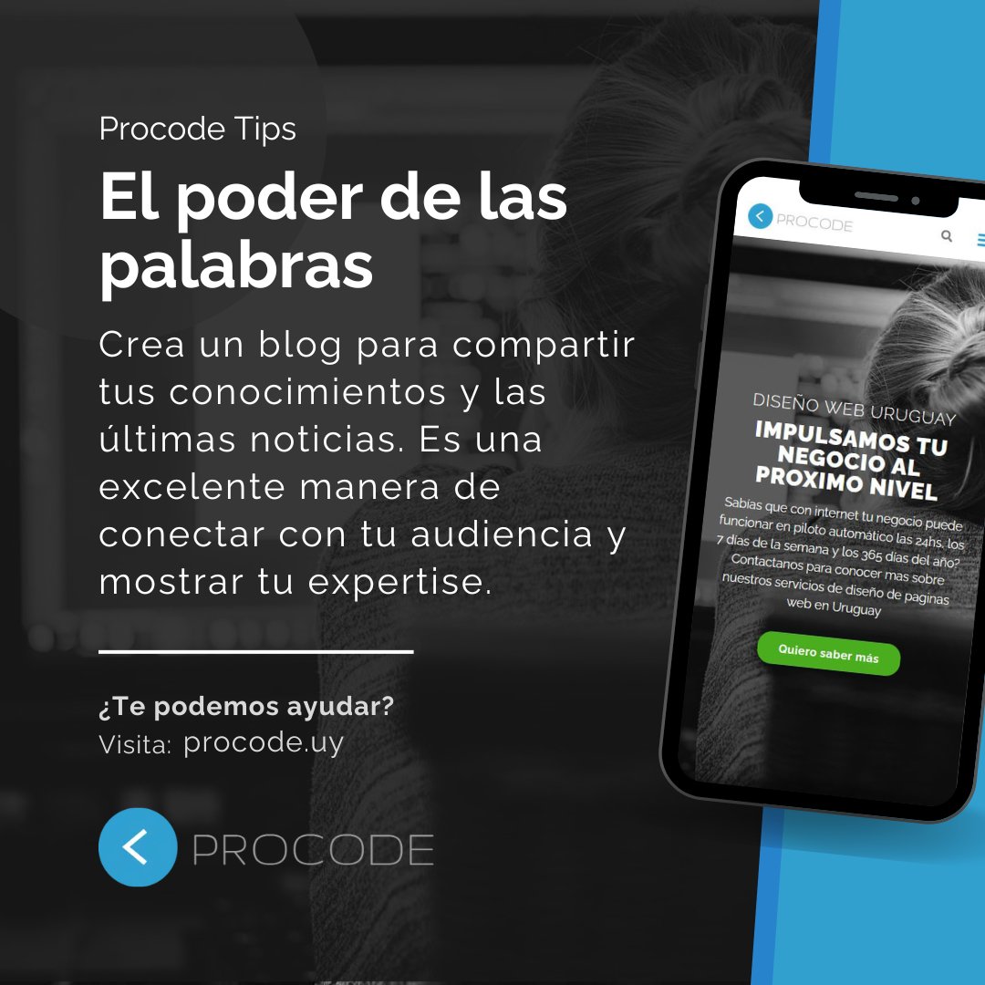 ProcodeUY's tweet image. Crea un blog para compartir tus conocimientos y las últimas noticias. Es una excelente manera de conectar con tu audiencia y mostrar tu expertise

#diseñoweb #diseñoweburuguay #marketingdigital #uruguayemprendedores #procodeuy