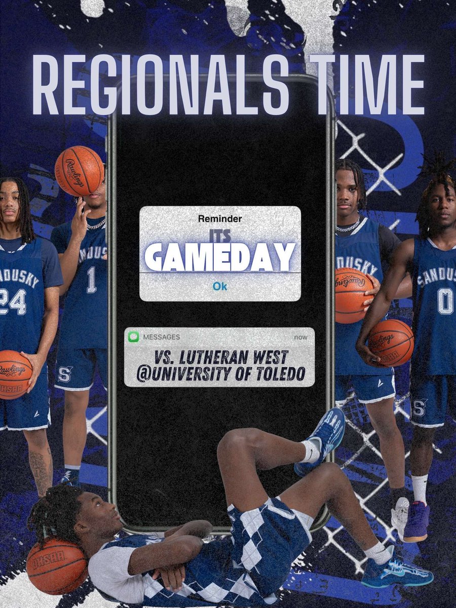GAME DAY ‼️

It’s a Regional Semi final rematch of two years ago, as the Blue Streaks face off against Lutheran West at the University of Toledo. Game tips at 6pm! 

#LeaveNoDoubt 

#RoadToState

#OneGameAtATime

#STREAKBALL⚡️🏀