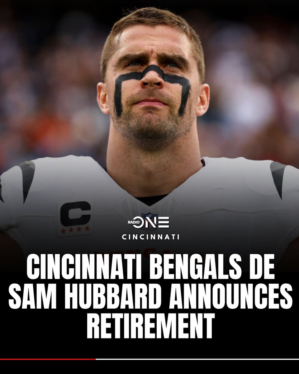 Cincinnati native and defensive end #SamHubbard announced his retirement from the NFL on Wednesday, March 5th— concluding a remarkable seven-season career with the Cincinnati Bengals.

📲 Read more - trib.al/d3gLsSJ