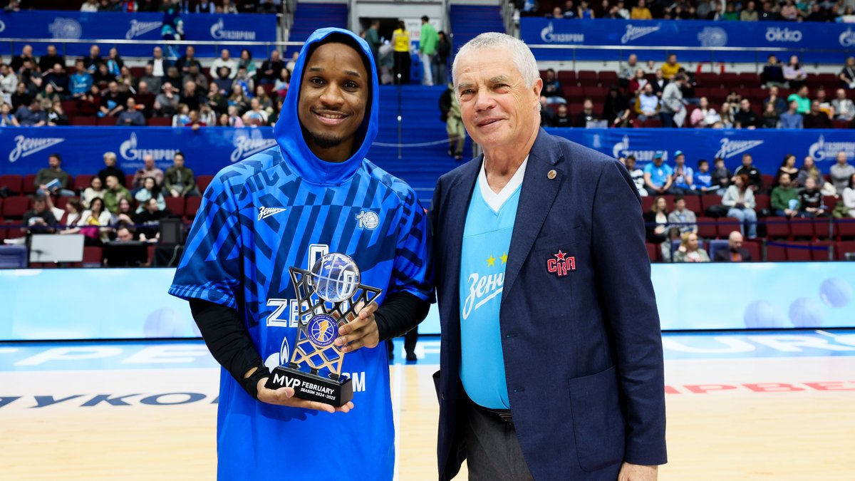 Zenit Basketball Club (@zenitbasket) on Twitter photo 🏆 Trent Frazier received the <a href="/VTBUL/">VTB League</a> February MVP award from Alexander Medvedev before the match against Samara. Congrats, <a href="/trentfrazier/">Trent Frazier</a> 💙🦁 🏆 Trent Frazier received the <a href="/VTBUL/">VTB League</a> February MVP award from Alexander Medvedev before the match against Samara. Congrats, <a href="/trentfrazier/">Trent Frazier</a> 💙🦁