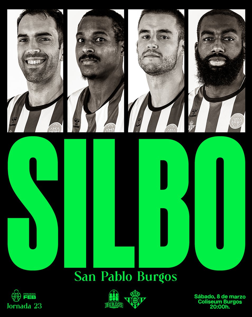 📞 <a href="/Silbo_Telecom/">Silbö Telecom</a> presenta el partidazo del sábado 🆚 @RealBetisBasket 

🎟️No se lo vayan a perder: sanpabloburgos.com/es/entradas/ve…