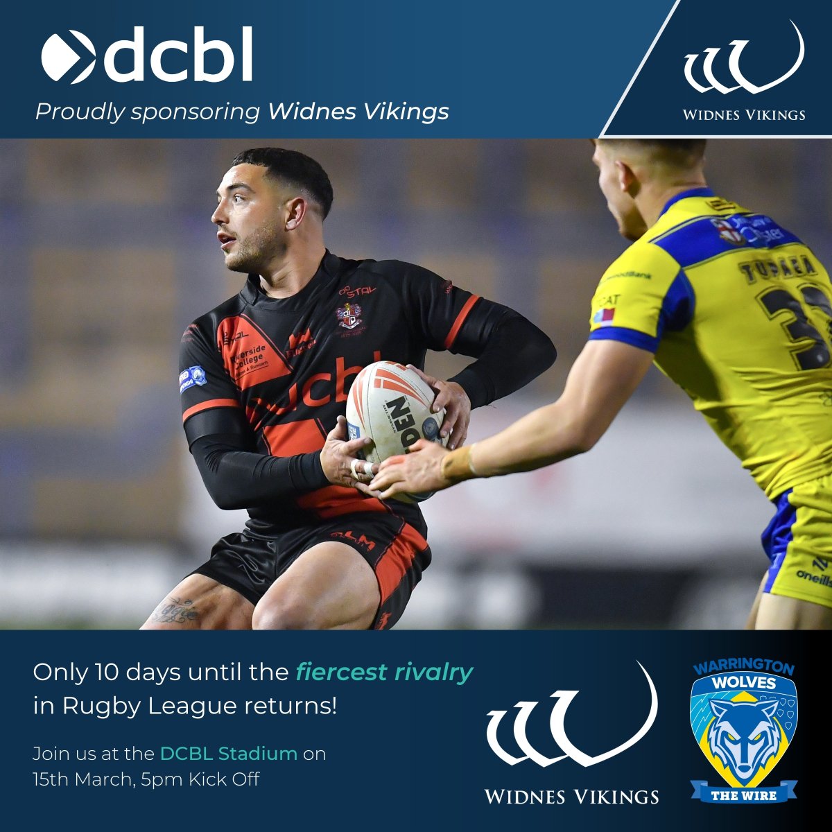 DCBL Bailiffs & HCE (@dcbl_uk) on Twitter photo For the first time since 2018, <a href="/WidnesRL/">Widnes Vikings</a> take on the Wire in the 4th round of the Challenge Cup, this is not one to be missed!
Join us at the DCBL stadium on 15th March, come on you Vikings!
#VikingsForevermore #DCBL #COYV For the first time since 2018, <a href="/WidnesRL/">Widnes Vikings</a> take on the Wire in the 4th round of the Challenge Cup, this is not one to be missed!
Join us at the DCBL stadium on 15th March, come on you Vikings!
#VikingsForevermore #DCBL #COYV