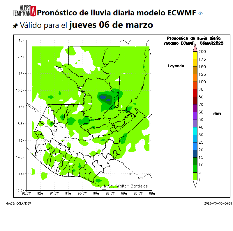 AlertaGt502's tweet photo. 🇬🇹📝Pronóstico miércoles 05 de marzo
�� #FrenteFrío31 favorece nublados y lluvias sobre el norte, Caribe y Costa Sur, vientos nortes con rachas de hasta 50km/h y refrescamiento en el ambiente, persisten las madrugadas con sensación de frío
#ClimaGt #TraficoGt #LluviasGt
 #FF31 https://t.co/eMFMLUyrJh