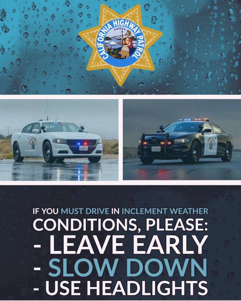 Mother Nature is back with some wet and snowy weather. Slow down, turn your headlights on when your wipers are on and BUCKLE UP!