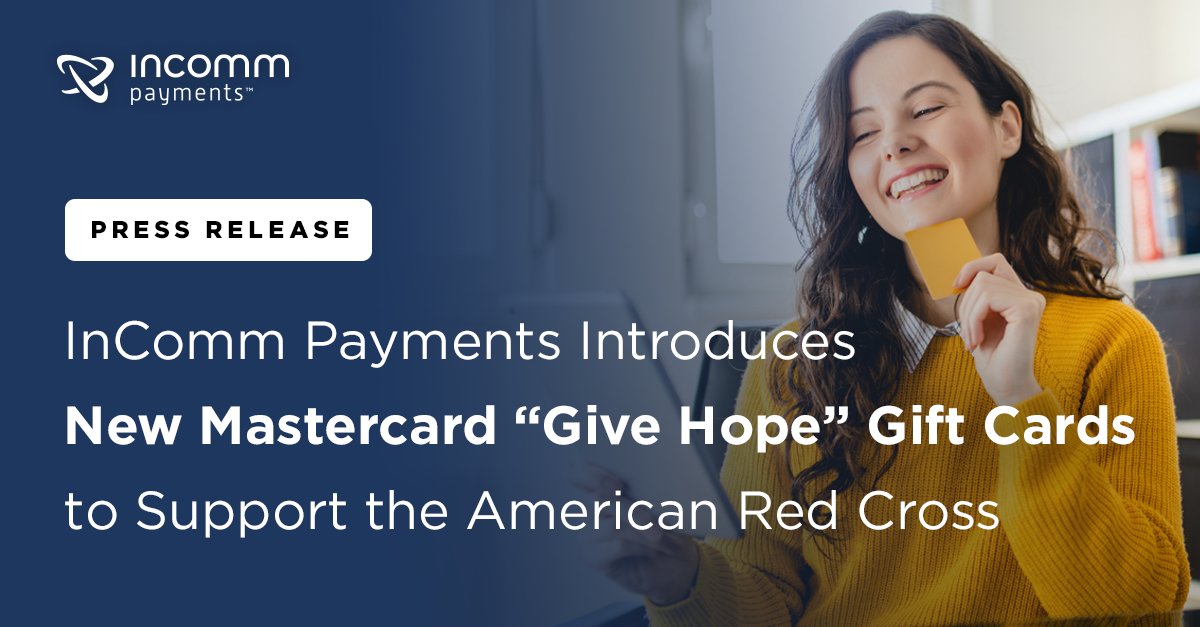 In case you missed the news, we teamed up with Mastercard to introduce the "Gift Hope" gift card to support the American Red Cross. Read our press release to learn how we're working together to support Red Cross disaster relief: incomm.com/insights/incom…