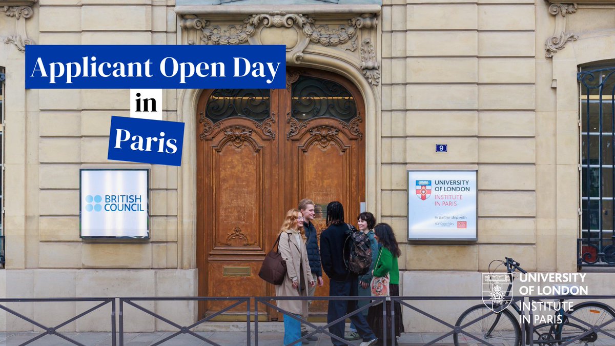 One month to go until our Applicant Open Day in Paris. Don't miss this opportunity to immerse yourself in the unique atmosphere of the University of London Institute in Paris. We look forward to welcoming you to our Journée de Rencontres! bit.ly/3wHmnDg