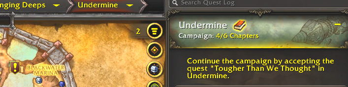 ScathicGaming's tweet photo. help! @BlizzardCS @Warcraft The campaign for Undermine bugged out. The 2 quests are showing on the map, but Fleet Master Seahorn is nowhere to be found. Attempted joining a group, going on the clock, stopping jobs, warmode toggle. https://t.co/QMUt7YigHY