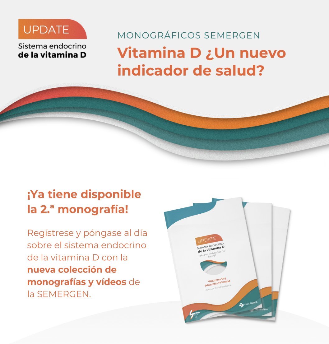 🟠 Actualízate sobre el sistema endocrino de la Vitamina D con la nueva colección de monografías y vídeos de SEMERGEN.  
📘 ¡Ya disponible la 2ª monografía!  
🔗 Accede aquí: m.mtrbio.com/scuqwudlpn
#VitaminaD #AtenciónPrimaria