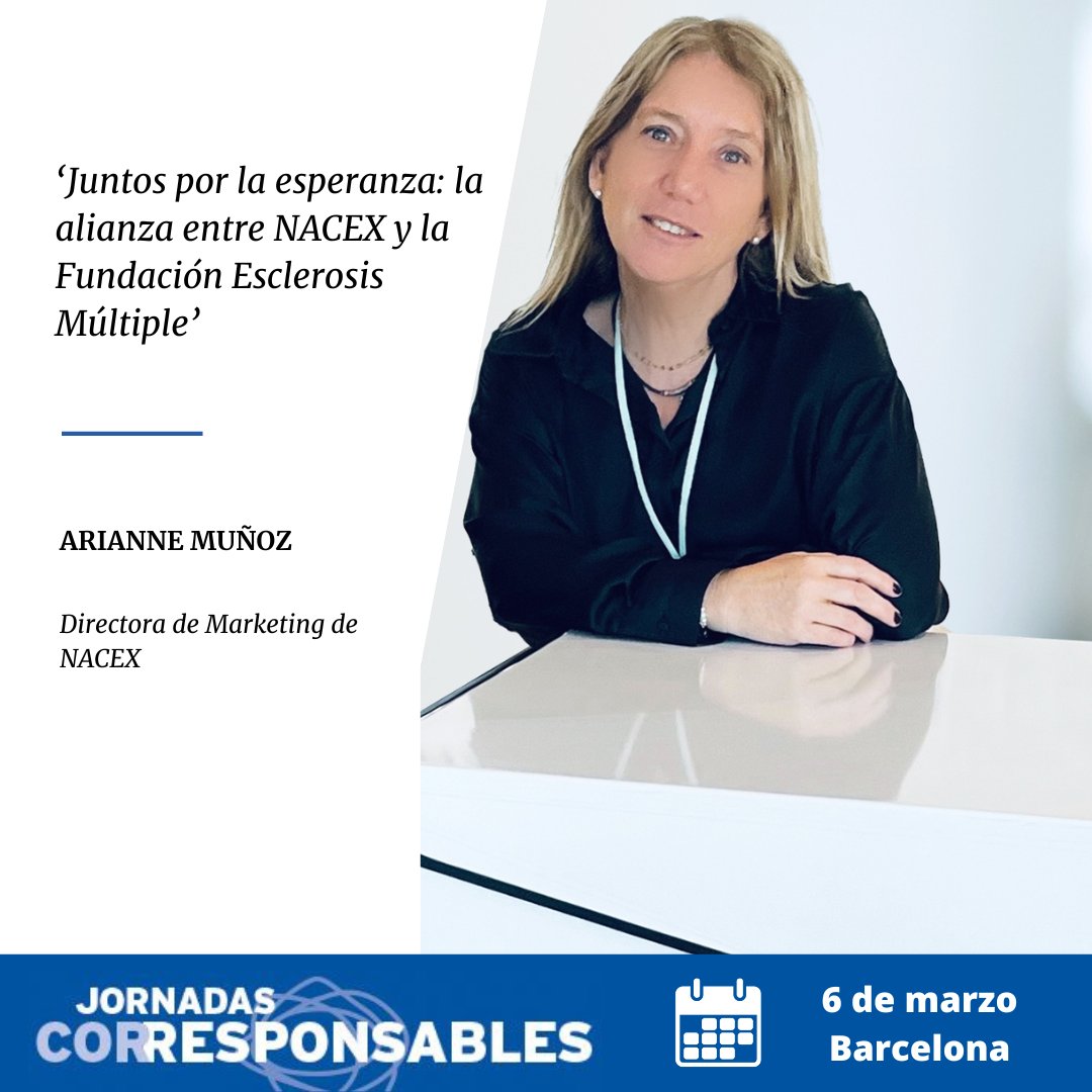 Corresponsables's tweet image. ✅ Arianne Muñoz, Directora de Marketing de @nacex_, e Íria Saà, Directora de Comunicación y Fundraising de @FundacioEM, participarán en la #JAnuario2025BCN del 6M con la ponencia ‘Juntos por la esperanza: la alianza entre #NACEX y la Fundación Esclerosis Múltiple’.

Reserva tu