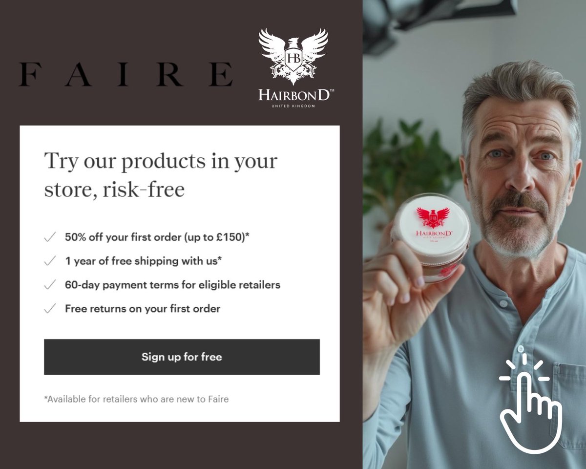 To apply for a business account log in to <a href="/faire_wholesale/">Faire</a> Account: 

faire.com/en-gb/direct/h…
