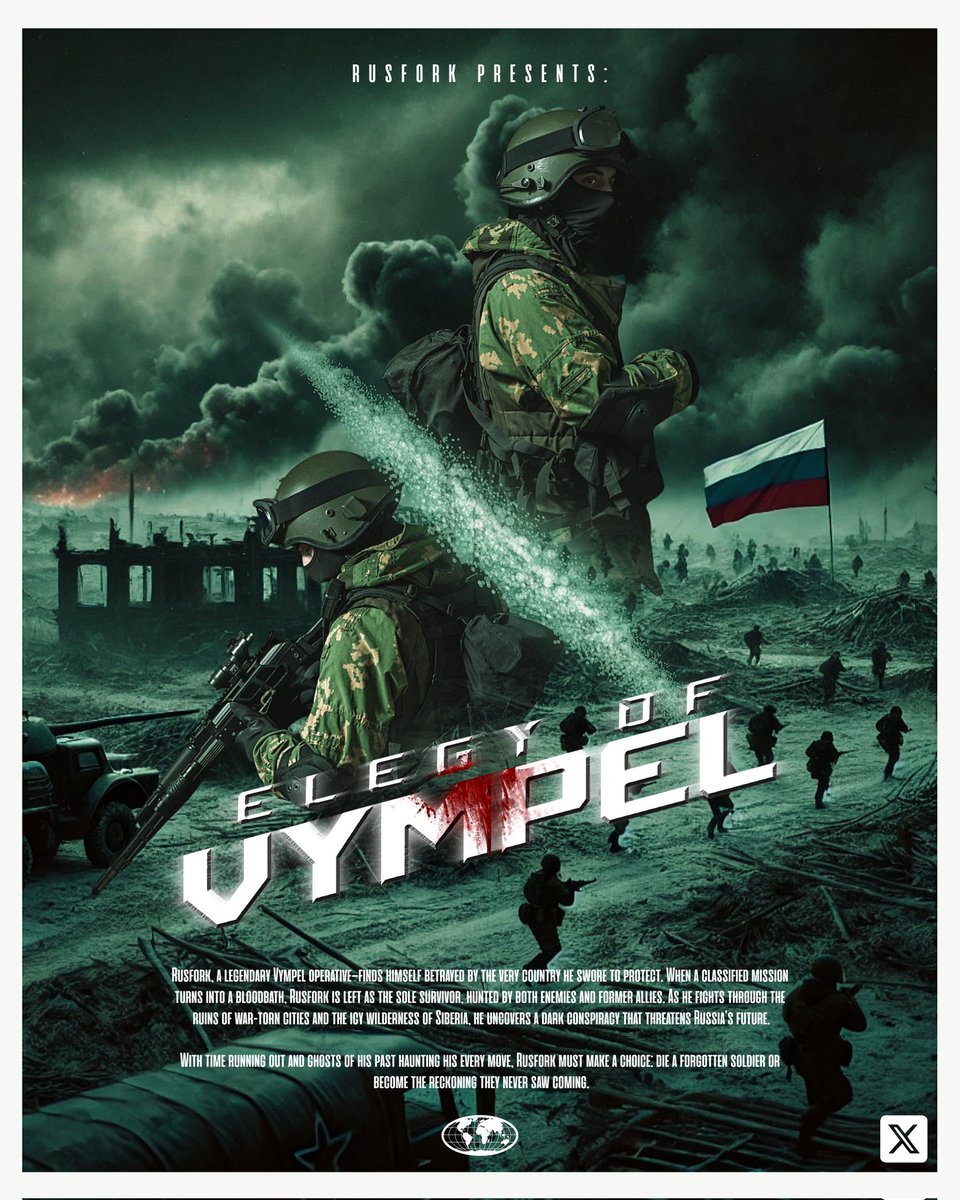 2 cinema-themed movie posters for <a href="/RusforK/">Rusfor.k</a> as a collector of Russian tactical equipment and their extremely cool photos. Stay tuned for Rusfork!🔥🔥

- Code: Silent Strike
- Elegy of Vympel