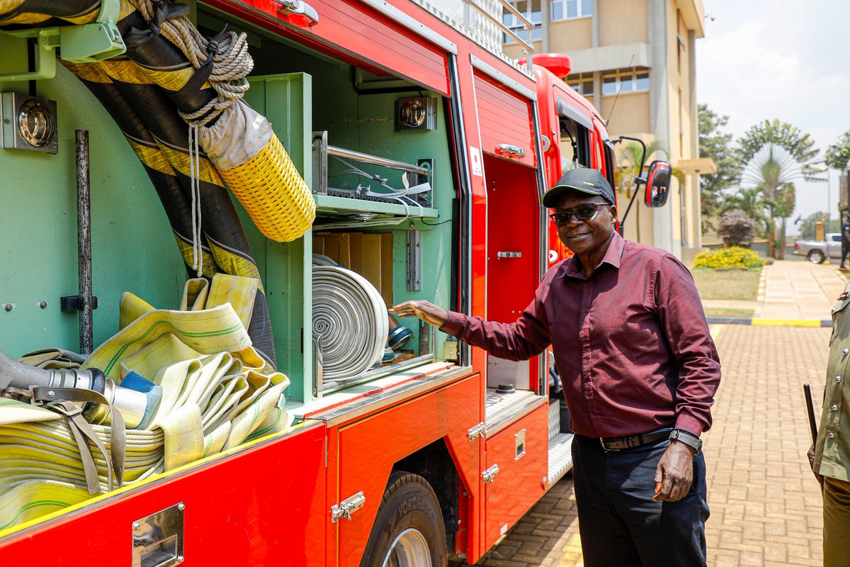 Uganda Police Force (@policeug) on Twitter photo The Uganda Police Force has received a significant boost in its firefighting capabilities from the Government of Japan with a donation of five new firefighting trucks and one ambulance. The <a href="/igp_ug1/">ABAS BYAKAGABA</a> and his Deputy, <a href="/JamesOcaya/">JAMES OCAYA</a>, received the donation at the Police Headquarters in The Uganda Police Force has received a significant boost in its firefighting capabilities from the Government of Japan with a donation of five new firefighting trucks and one ambulance. The <a href="/igp_ug1/">ABAS BYAKAGABA</a> and his Deputy, <a href="/JamesOcaya/">JAMES OCAYA</a>, received the donation at the Police Headquarters in