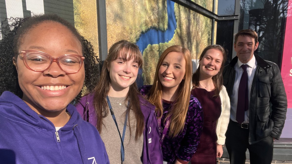 Ahead of International Women's Day on Saturday, staff across the University have been wearing purple today.

This is one of the IWD colours, and represents justice, dignity and loyalty to the movement.

Happy #IWD2025 from your Alumni team!
