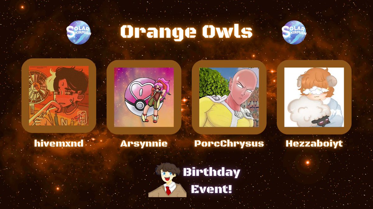 DylanWMC | doing subathon (@dylanwood2467) on Twitter photo ORANGE OWLS
<a href="/DramaHiver/">˗ˏˋ hivem★nd ˎˊ˗</a> <a href="/arsynnie/">arsynnie of the twitch variety</a> <a href="/PorcChrysus/">PorcChrysus</a> Hezzaboiyt
Watch them play March 17th at 9pm GMT ORANGE OWLS
<a href="/DramaHiver/">˗ˏˋ hivem★nd ˎˊ˗</a> <a href="/arsynnie/">arsynnie of the twitch variety</a> <a href="/PorcChrysus/">PorcChrysus</a> Hezzaboiyt
Watch them play March 17th at 9pm GMT