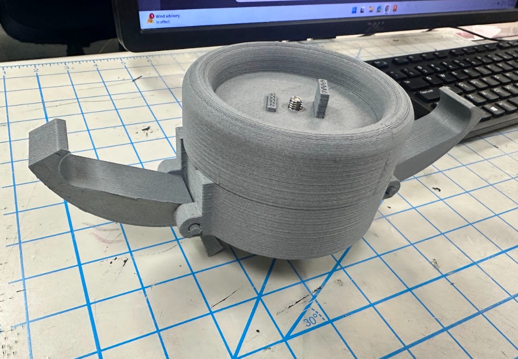 Our first print with <a href="/Ultimaker/">UltiMaker</a>  PET CF in our UltiMaker S7. A student group in our <a href="/PLTWorg/">Project Lead The Way</a> Capstone course is creating a magnetized device that needs to handle 300 pounds of tensile force and PET CF was the best option. Looking forward to seeing the final prototype!