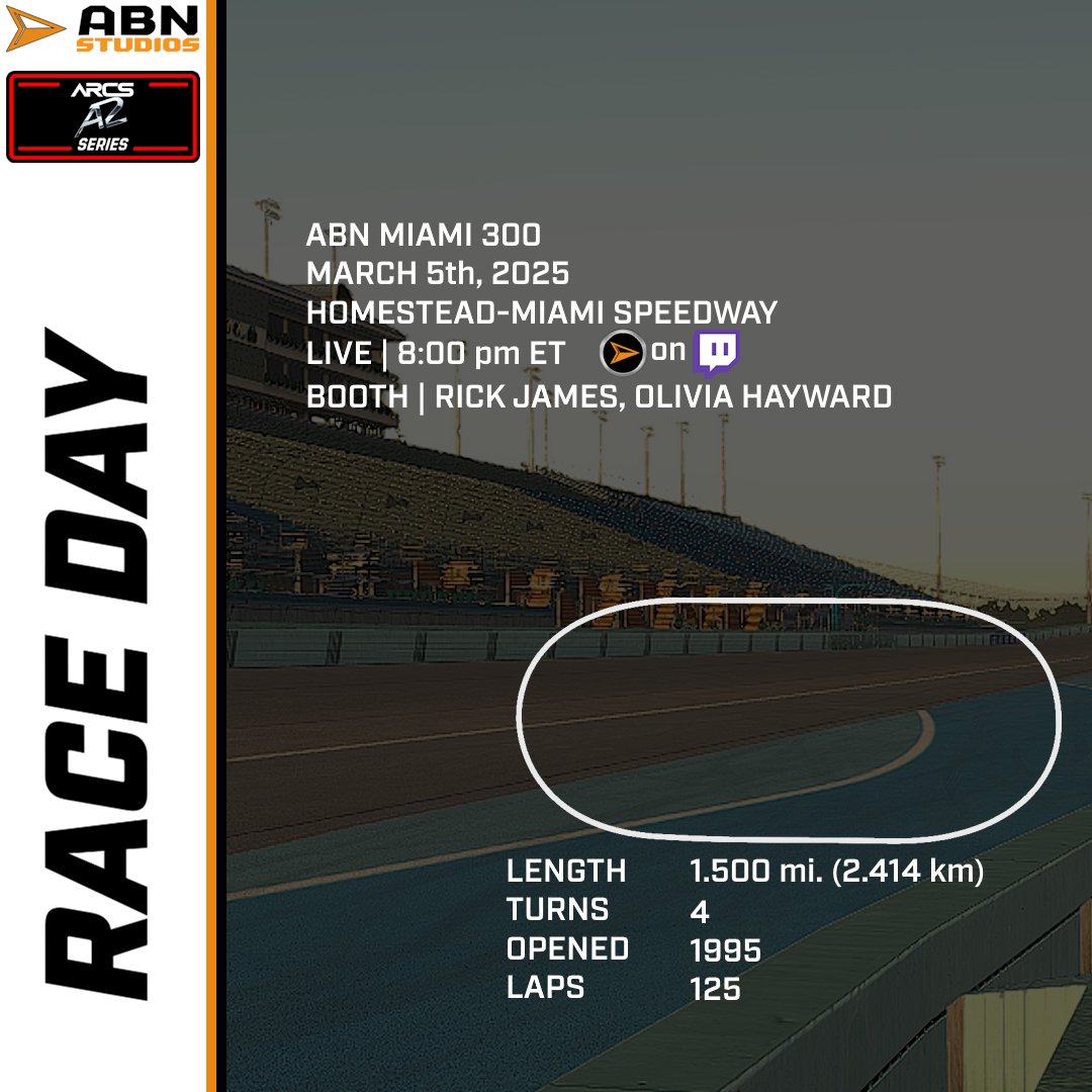 ABN eSports (@abnesports_us) on Twitter photo It's showtime for the first oval race of the #ABNChampCar season. 125 laps tonight in Miami to continue what we started in Sebring. Bring on the action!
8 pm ET | Twitch | <a href="/ABN_Studios/">ABN Studios</a> It's showtime for the first oval race of the #ABNChampCar season. 125 laps tonight in Miami to continue what we started in Sebring. Bring on the action!
8 pm ET | Twitch | <a href="/ABN_Studios/">ABN Studios</a>