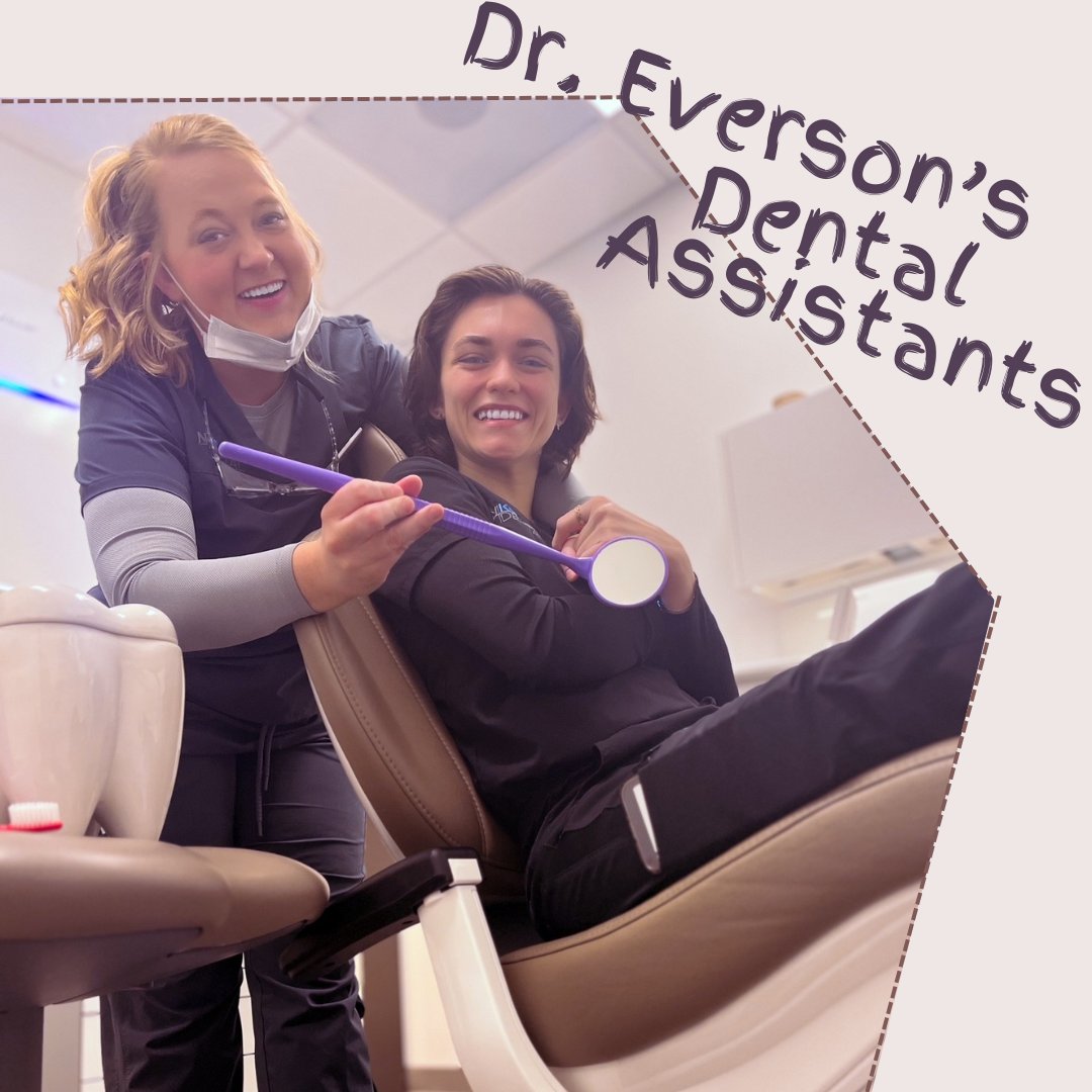 Say hello to Jentri (left) and Carsen (right)! Dr. Everson's wonderful assistants! Both Jentri and Carsen are fun loving and try to make sure patients have a great experience! 😁🦷 Come book an appointment with Dr. Everson and her team today!