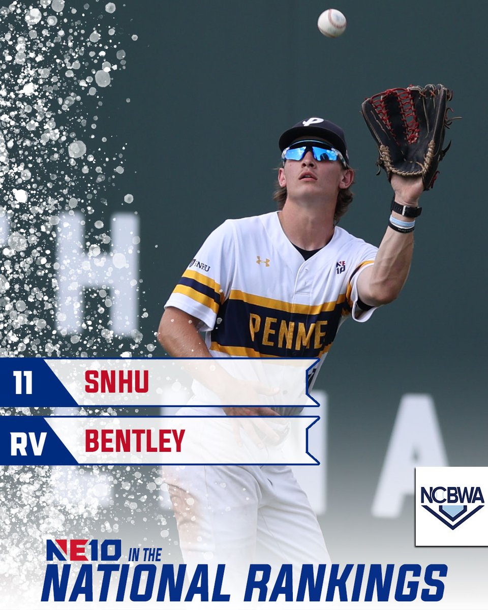The NE10 (@thenortheast10) on Twitter photo 𝐍𝐀𝐓𝐈𝐎𝐍𝐀𝐋 𝐏𝐎𝐋𝐋 ⚾️
<a href="/snhupenmen/">SNHU Athletics</a> ranked No. 11 in the <a href="/NCBWA/">NCBWA</a> Poll this week, while <a href="/BentleyFalcons/">Bentley Athletics</a> are receiving votes.
#NE10EMBRACE | #NCAAD2 | #D2BSB 𝐍𝐀𝐓𝐈𝐎𝐍𝐀𝐋 𝐏𝐎𝐋𝐋 ⚾️
<a href="/snhupenmen/">SNHU Athletics</a> ranked No. 11 in the <a href="/NCBWA/">NCBWA</a> Poll this week, while <a href="/BentleyFalcons/">Bentley Athletics</a> are receiving votes.
#NE10EMBRACE | #NCAAD2 | #D2BSB