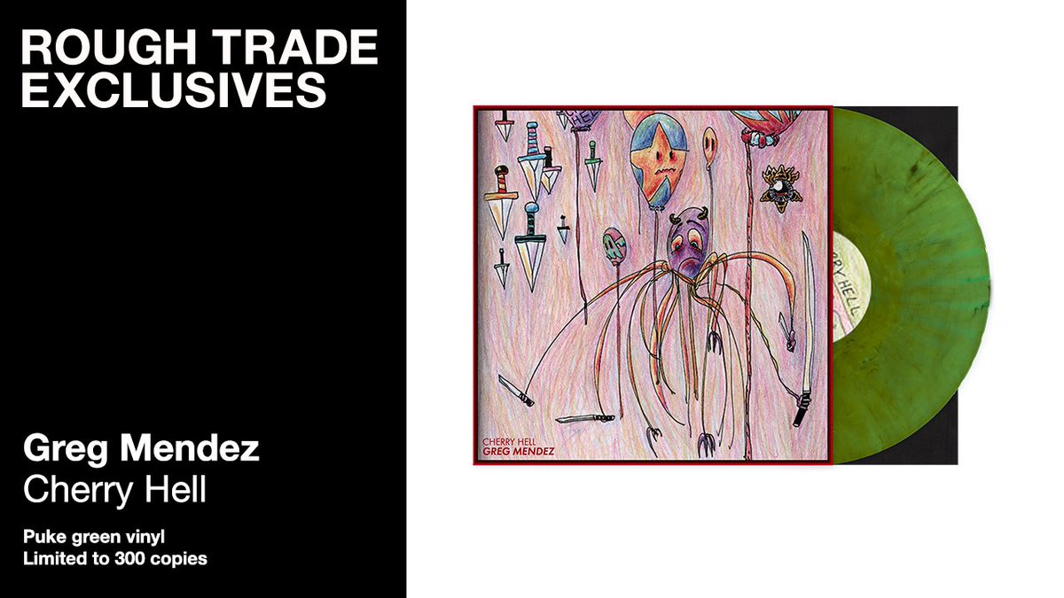 Rough Trade US (@roughtradeus) on Twitter photo EXCLUSIVE
On vinyl for the first time ever, Greg Mendez's beloved record "Cherry Hell" will be released for its fifth anniversary by <a href="/forgedartifacts/">Forged Artifacts</a>.
Pre-order on Rough Trade Exclusive puke green vinyl now: roughtrade.com/en-us/product/⦠EXCLUSIVE
On vinyl for the first time ever, Greg Mendez's beloved record "Cherry Hell" will be released for its fifth anniversary by <a href="/forgedartifacts/">Forged Artifacts</a>.
Pre-order on Rough Trade Exclusive puke green vinyl now: roughtrade.com/en-us/product/ā¦