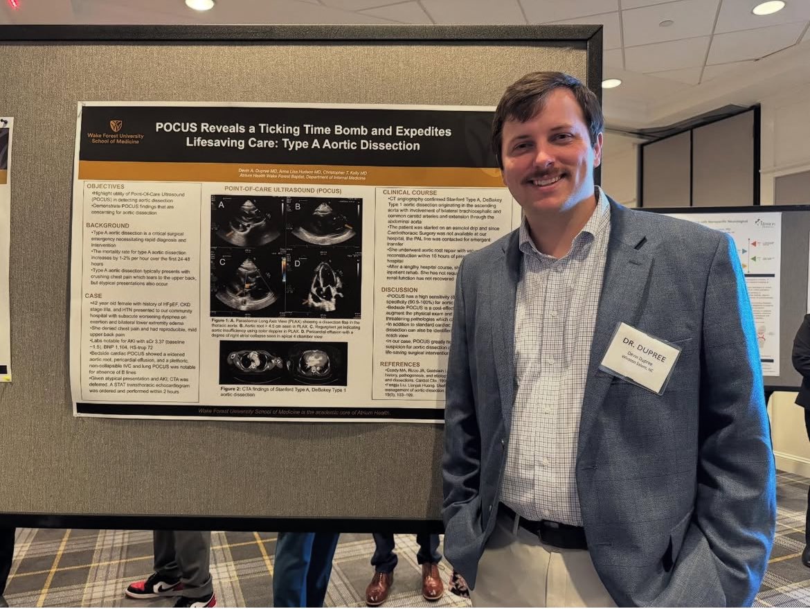 WFIMRes's tweet image. We鈥檙e so proud of Devin Dupree who took home first place at the @NCACPchapter Annual Scientific Meeting in the Resident Clinical Vignette category!