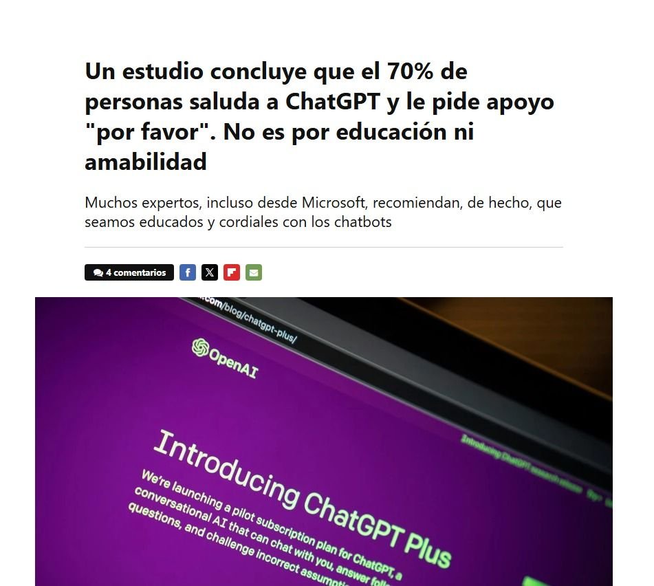 No lo saludo pero le pido "por favor", tambien  le doy las "gracias"... ChatGPT