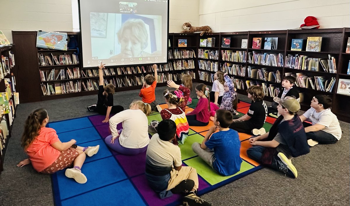 MollyUpchurch's tweet image. We get rain, Colorado gets snow! A HUGE thanks to Janet Davenport (retired CCS teacher!) for sharing her stories of bear sitings, Pike's Peak, & reading advice.    🫶 Read Across America! @BENPanthers 
@kristengpore 
@DrKCBerggren
@DrCarlaNeal
#CCSLibraryMedia #CCSDigitalLearning