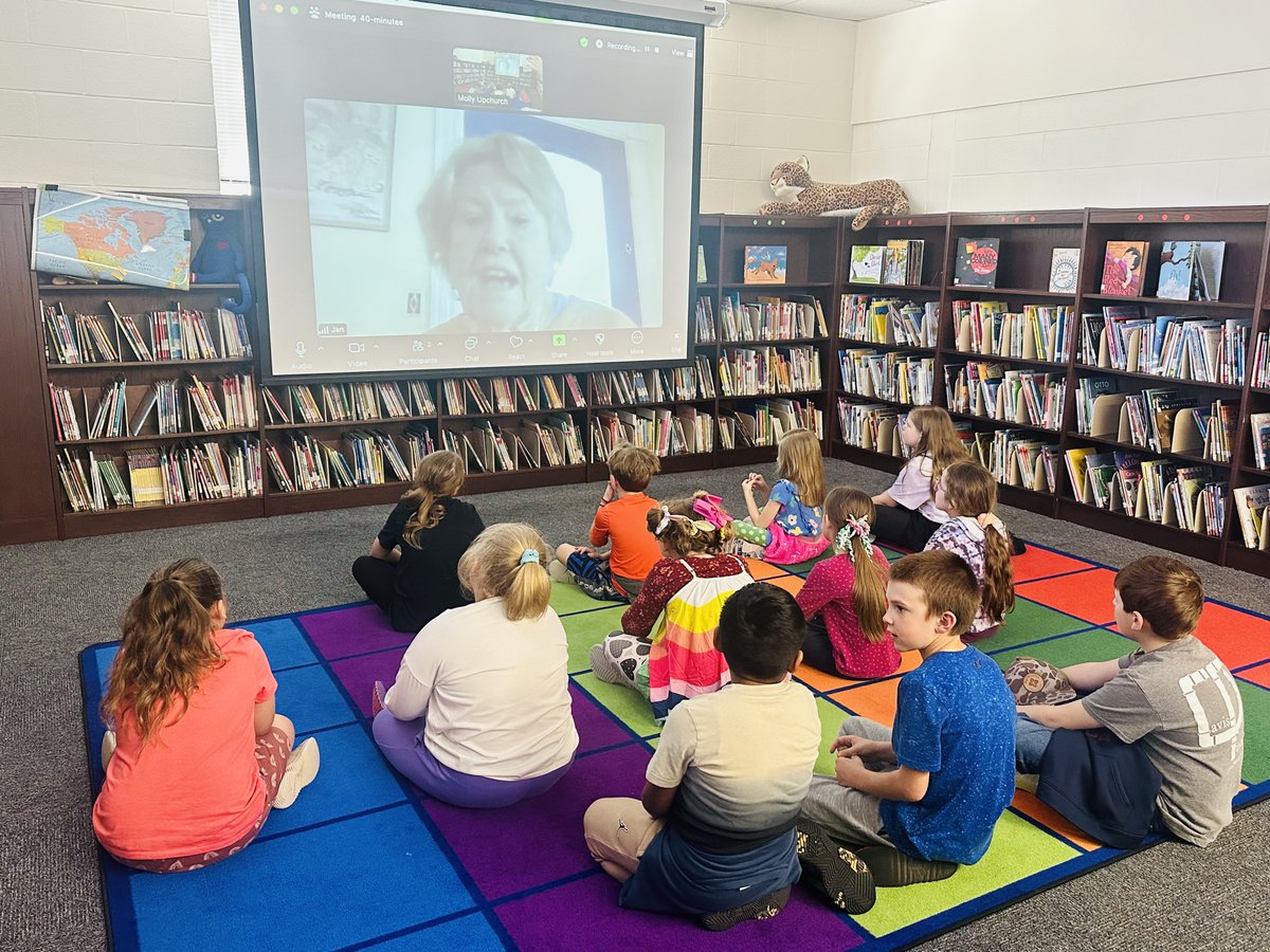 MollyUpchurch's tweet image. We get rain, Colorado gets snow! A HUGE thanks to Janet Davenport (retired CCS teacher!) for sharing her stories of bear sitings, Pike's Peak, & reading advice.    🫶 Read Across America! @BENPanthers 
@kristengpore 
@DrKCBerggren
@DrCarlaNeal
#CCSLibraryMedia #CCSDigitalLearning