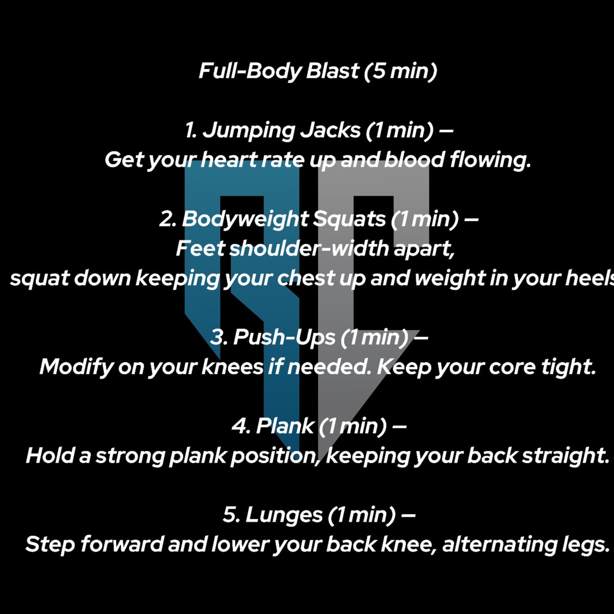 RealityCheck_RC's tweet image. Can’t make it to the gym but still want to get some movement in?! 🧘Do these quick stretches and body weight workout that only takes 10 minutes and leaves you feeling ready for the day!🔥💪
#RealityCheck